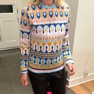 LA DoubleJ Multicolor Patterned Long Sleeve Top